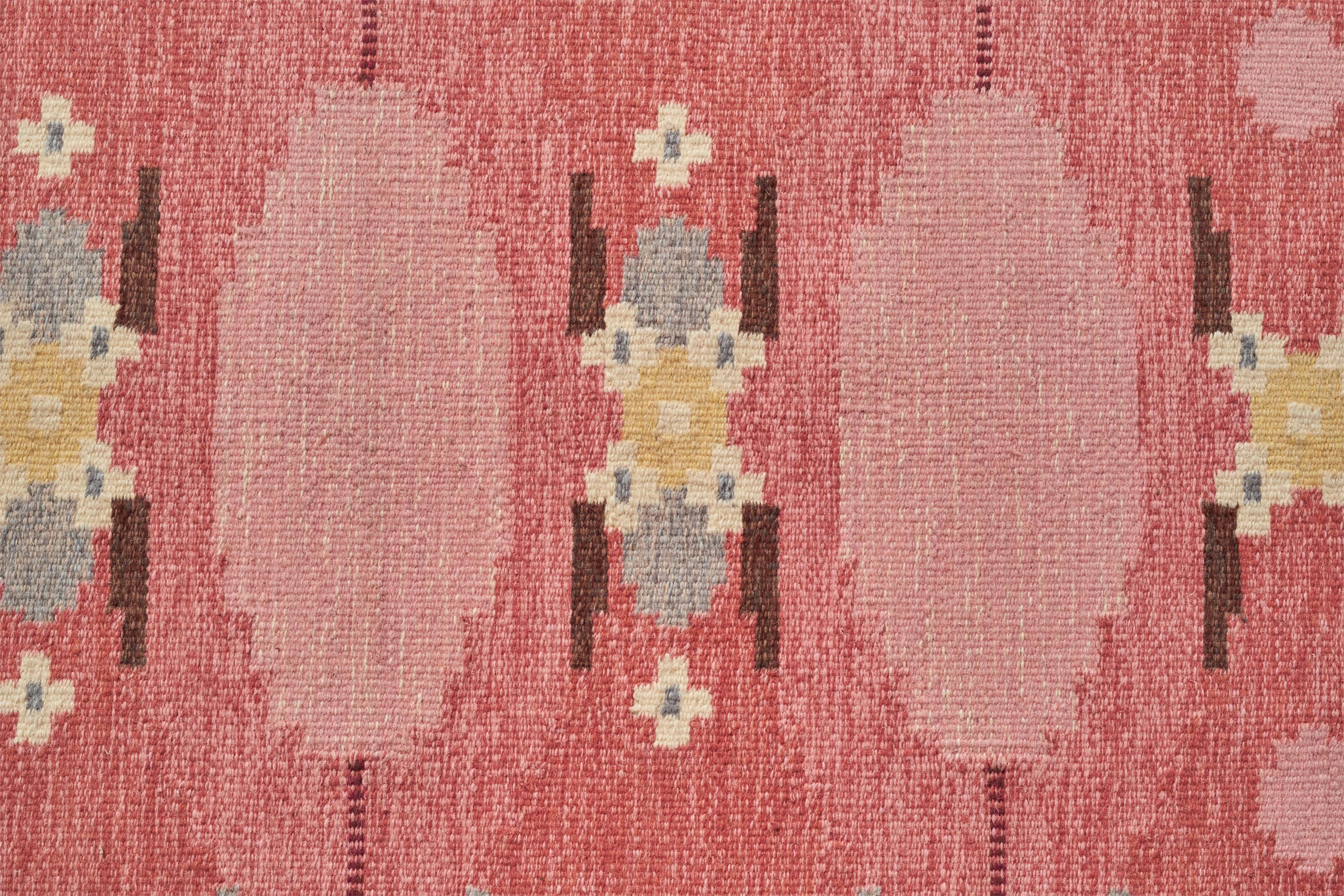 Scandinave moderne Gitt Grännsjö-Carlsson, tapis, laine, Suède, années 1950 en vente