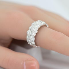 Gitta Pielcke Bague jonc à double rangée de roses en argent sterling faite à la main