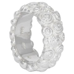 Gitta Pielcke Bague jonc à double rangée de roses en argent sterling faite à la main