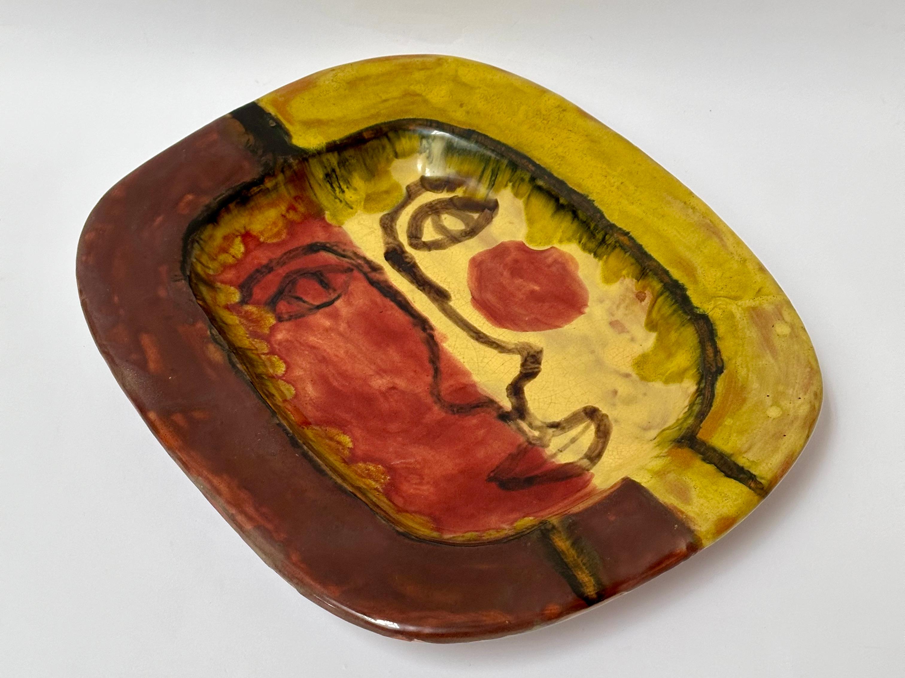 Art déco Gitte Hauptmann, plat décoratif, Aix-en-Provence 1951 en vente