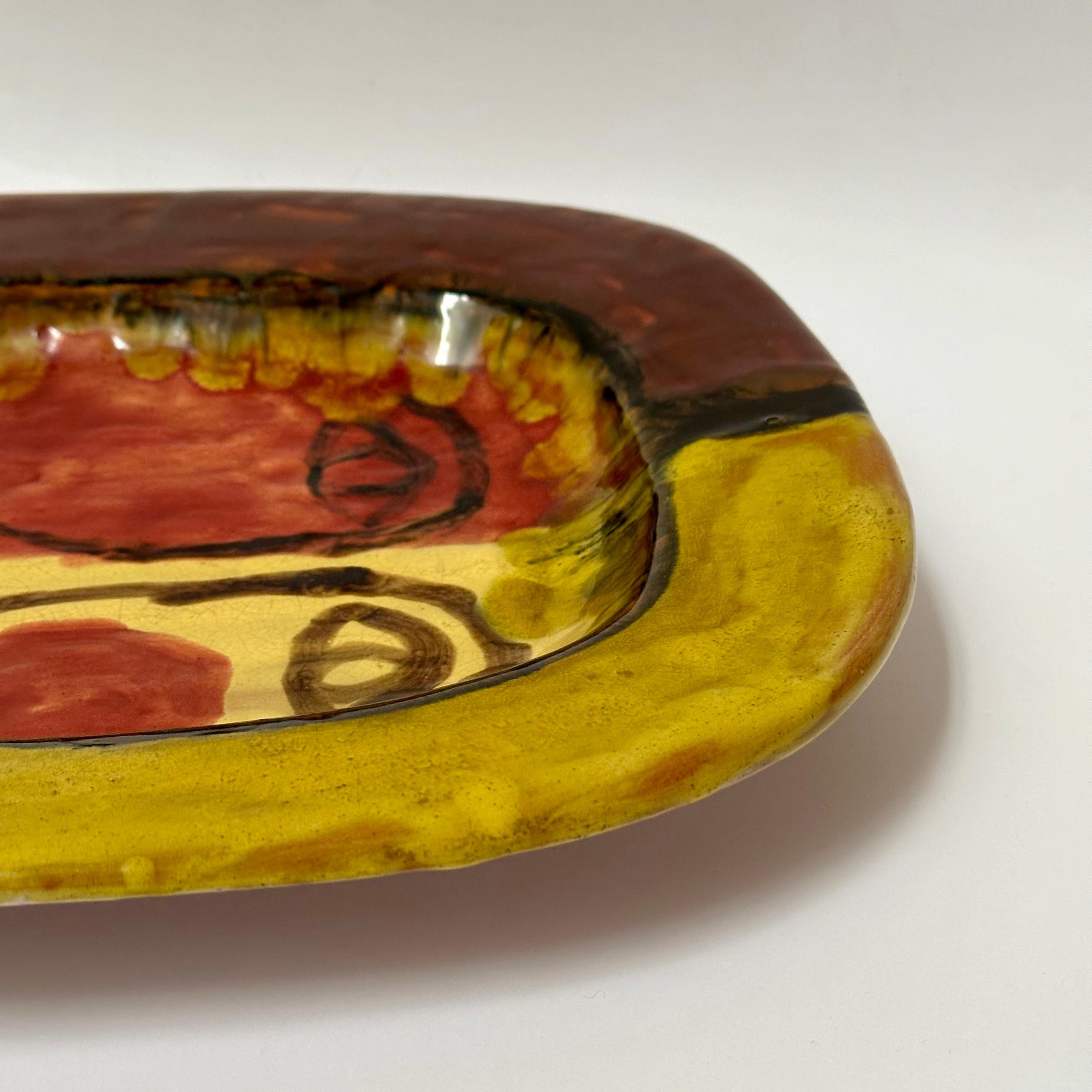 Gitte Hauptmann, plat décoratif, Aix-en-Provence 1951 Bon état - En vente à St Ouen, FR