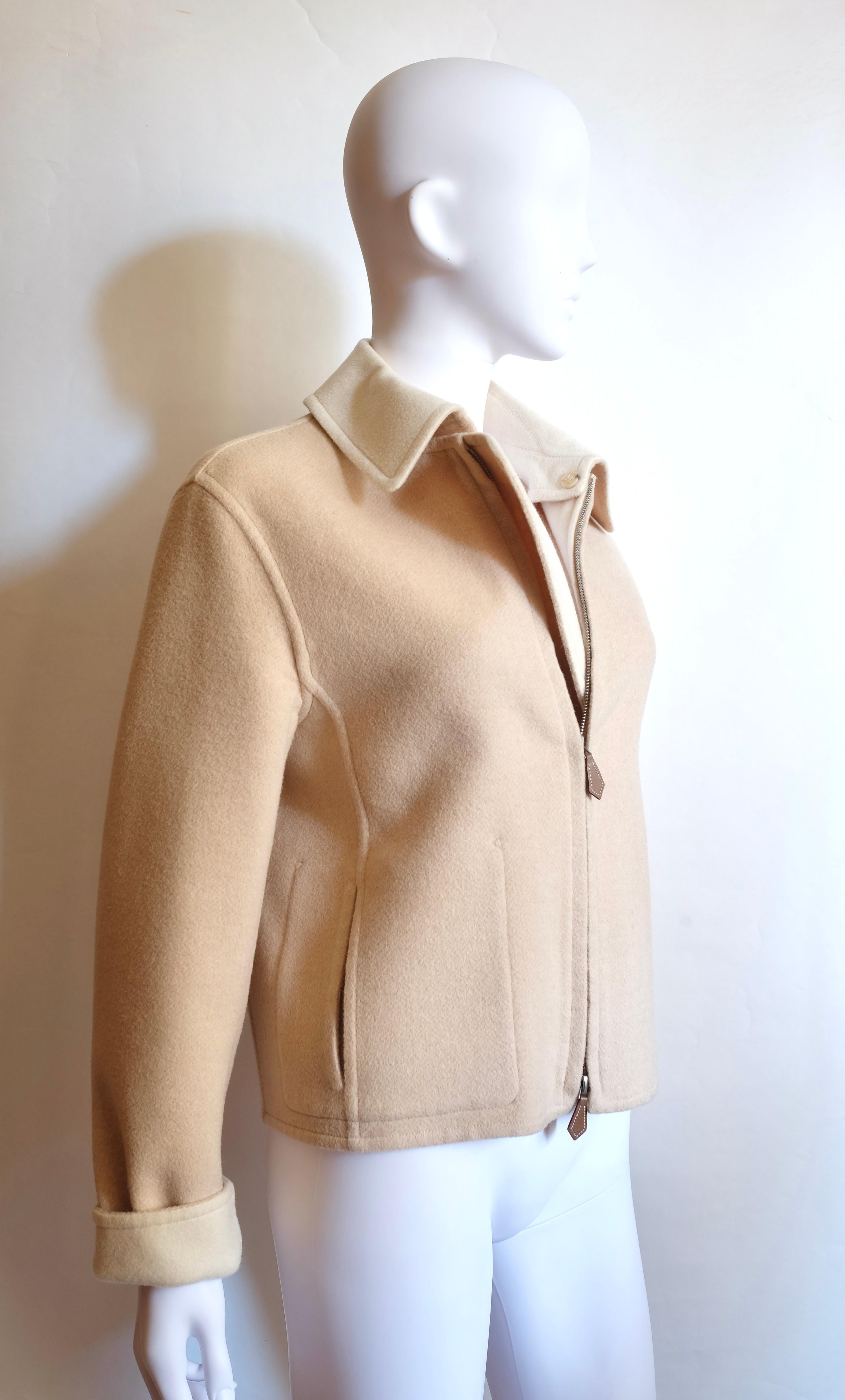 Beige Giubbino cachemire Hermès
