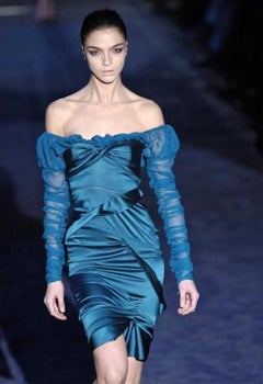 Giucci Fall 2005 RTW Teal Dress by Frida Giannini