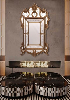 "Giudecca" Murano Glass Mirror in Venetian Style by Fratelli Tosi