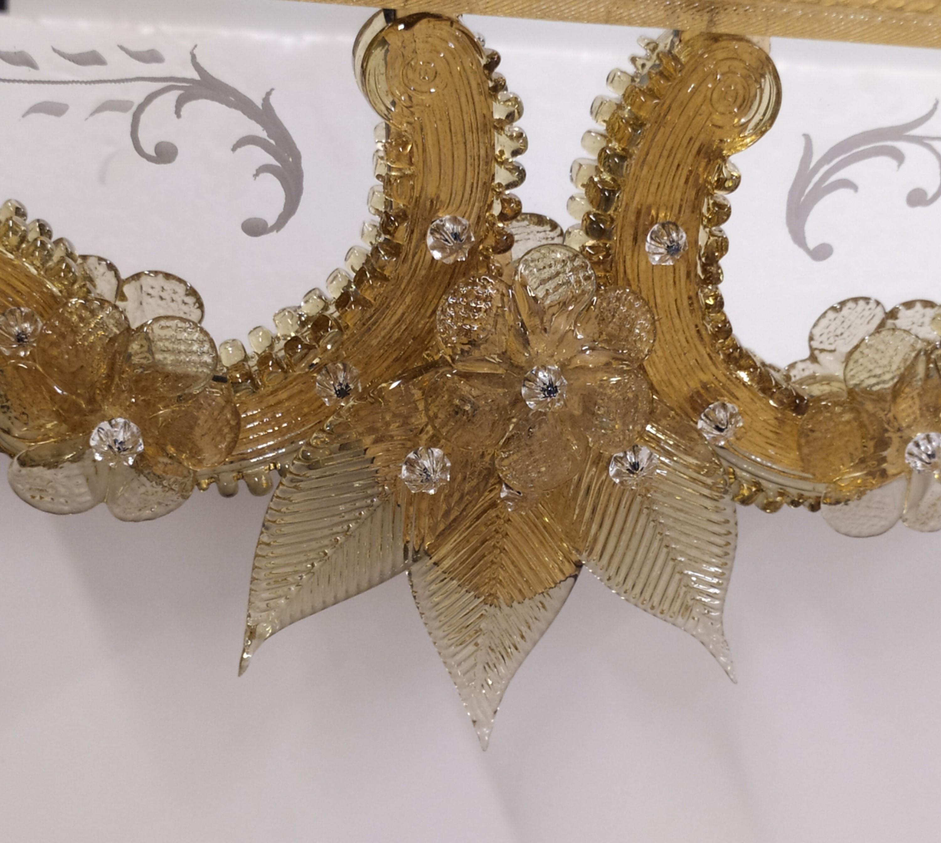 „Giudecca“ Muranoglas-Spiegel im venezianischen Stil von Fratelli Tosi im Zustand „Neu“ im Angebot in Murano Venezia, IT
