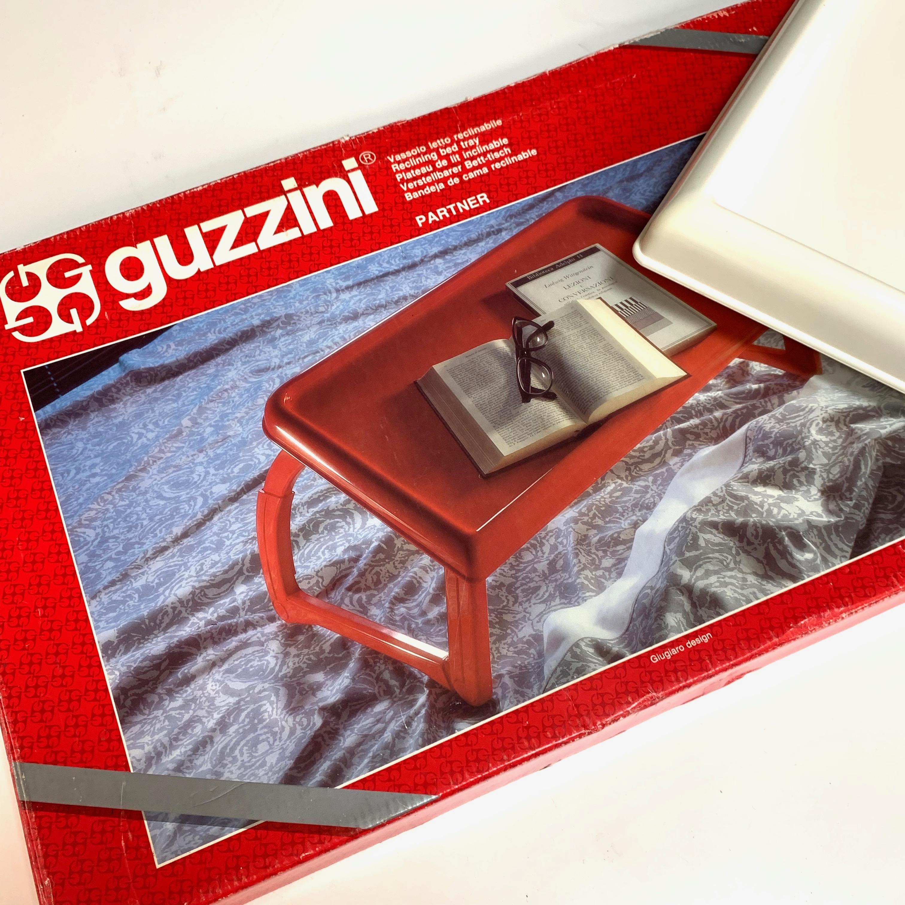 Giugiaro Design for Guzzini, New Reclining Bed Tray White in ABS, Italy, 1980s 6