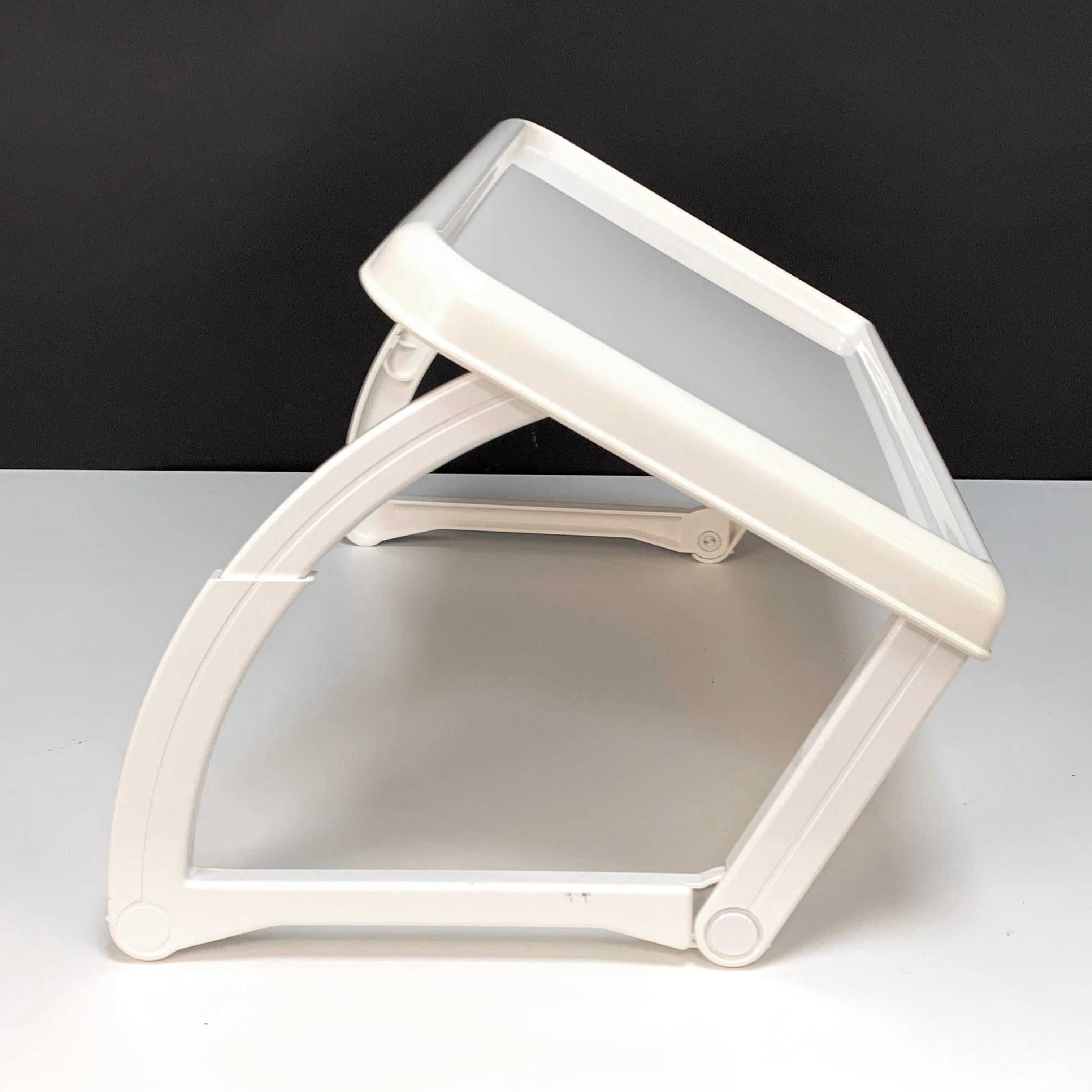 Late 20th Century Giugiaro Design for Guzzini, New Reclining Bed Tray White in ABS, Italy, 1980s