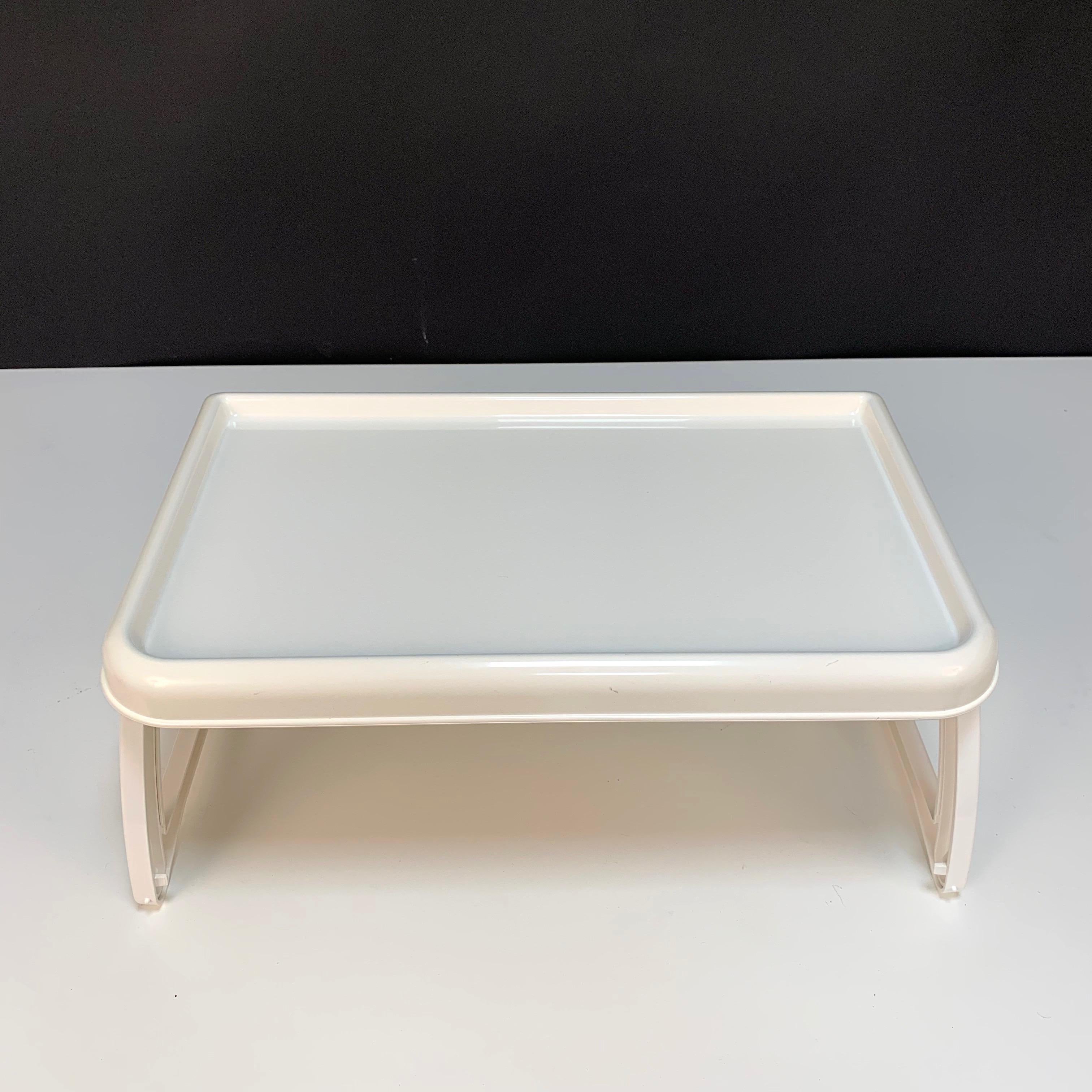 Giugiaro Design for Guzzini, New Reclining Bed Tray White in ABS, Italy, 1980s 1