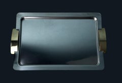 Giugiaro Design  Italian Polished Stainless Steel And Brass Tray