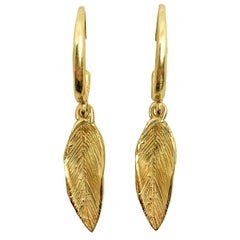 Giulia Barela 24 Karat Fine Gold Plated Bronze 
Mobile Leaves
 Earrings Small