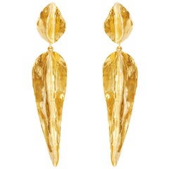 Giulia Barela 24 karat Gold Plated Bronze Arizona Long  Earrings