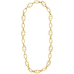giulia barela jewelry Giulia Barela 24 karat Gold Plated Bronze Capogrossi Necklace