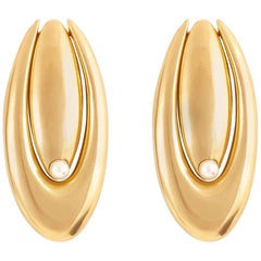 Giulia Barela 24 karat Gold Plated Bronze Double Brancusi Earrings