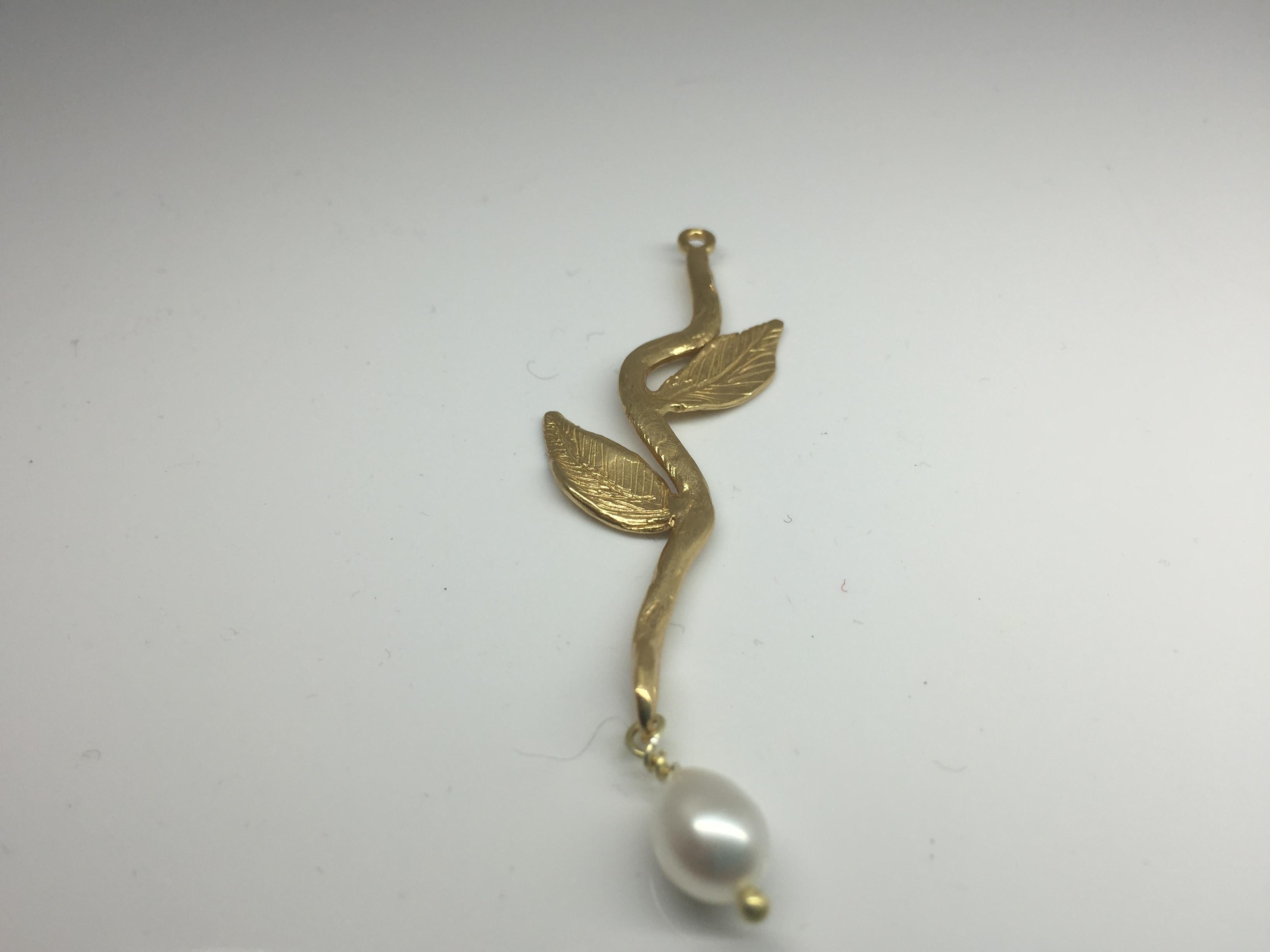 Giulia Barela 24 karat Gold Plated Bronze SEEDS Earrings For Sale 3