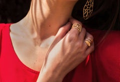 Giulia Barela Africa  Gold Plated Bronze Ring