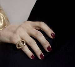 Giulia Barela Gold Plated Bronze Big Eye Ring