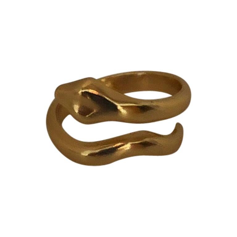 Giulia Barela Jewelry Coil Small Ring 18 Karat Gold For Sale