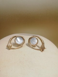 Giulia Barela Jewelry Infinity Earrings 18 Karat Gold