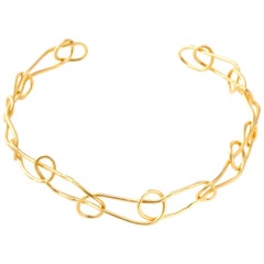 Giulia Barela Jewelry Light Knot Choker Gold Plated Bronze