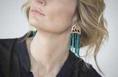 Giulia Barela Jewelry Medusa Earrings 24 Karat Gold Plated Bronze