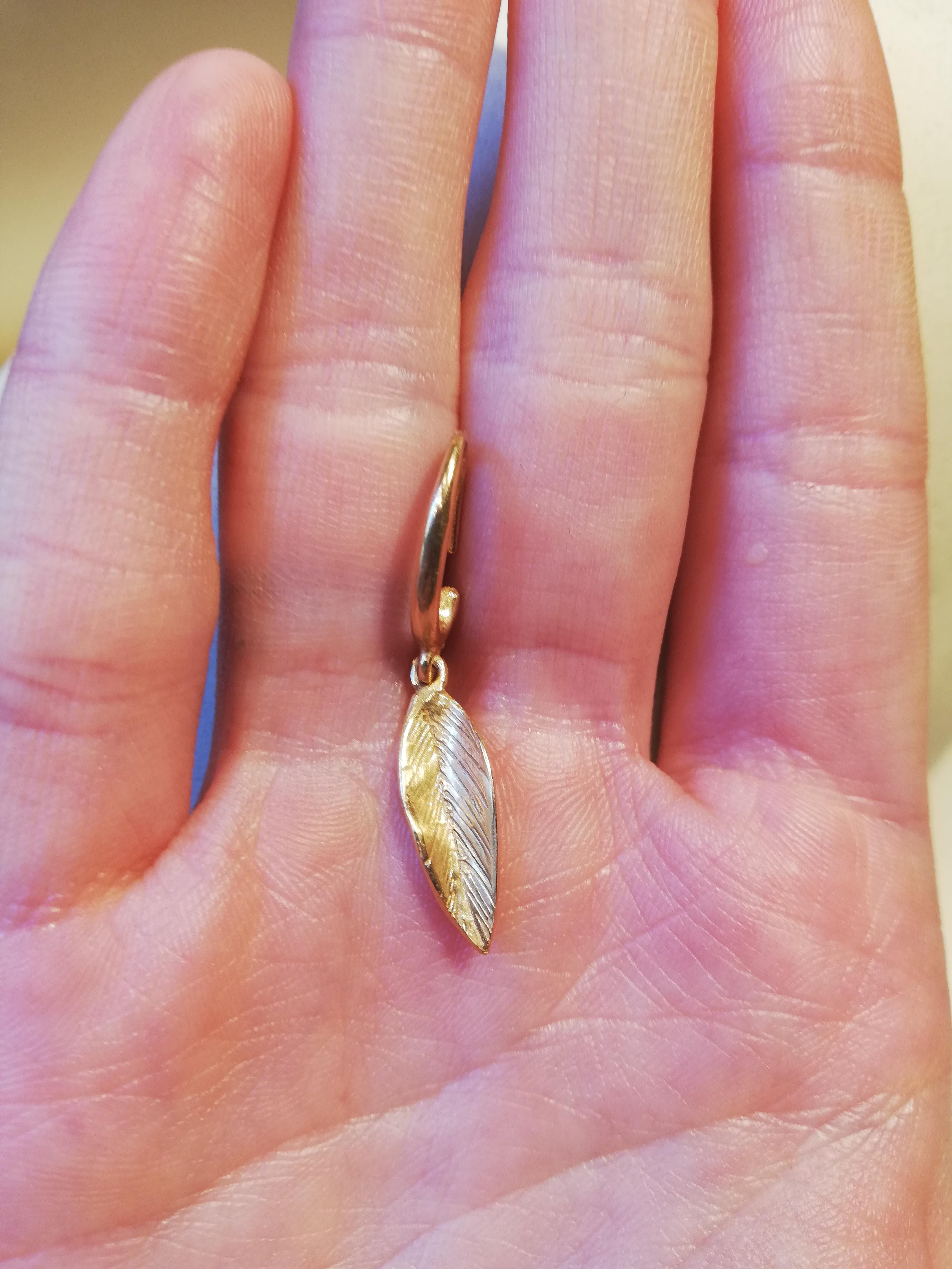 Giulia Barela Jewelry Mobile Leaves Small Earrings 18 Karat Gold In New Condition For Sale In Rome, IT