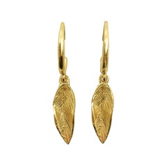 Giulia Barela Jewelry Mobile Leaves Small Earrings 18 Karat Gold
