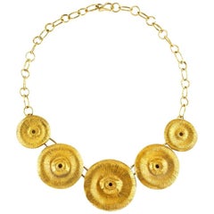 Giulia Barela Jewelry Soli Necklace Gold Plated Bronze