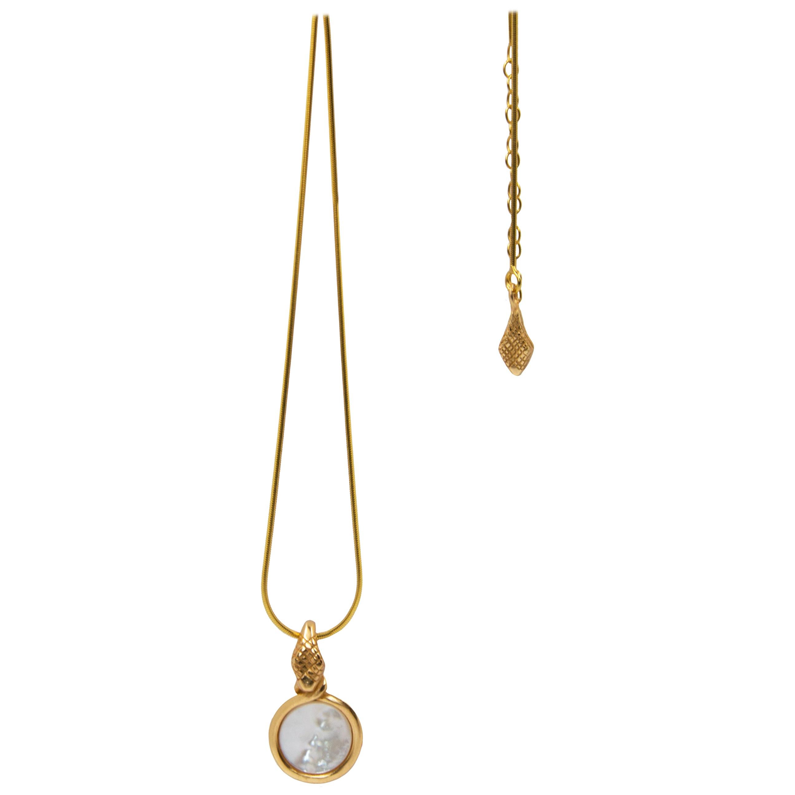 Giulia Barela Jewelry Theda Bara Pendant 18 Karat Gold For Sale
