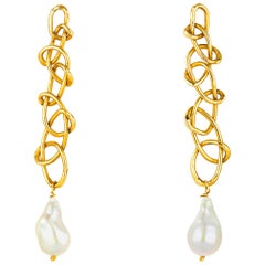 Giulia Barela Knot Gold Plated Bronze Earrings Giulia Barela Knot Gold Plated Bronze Earrings