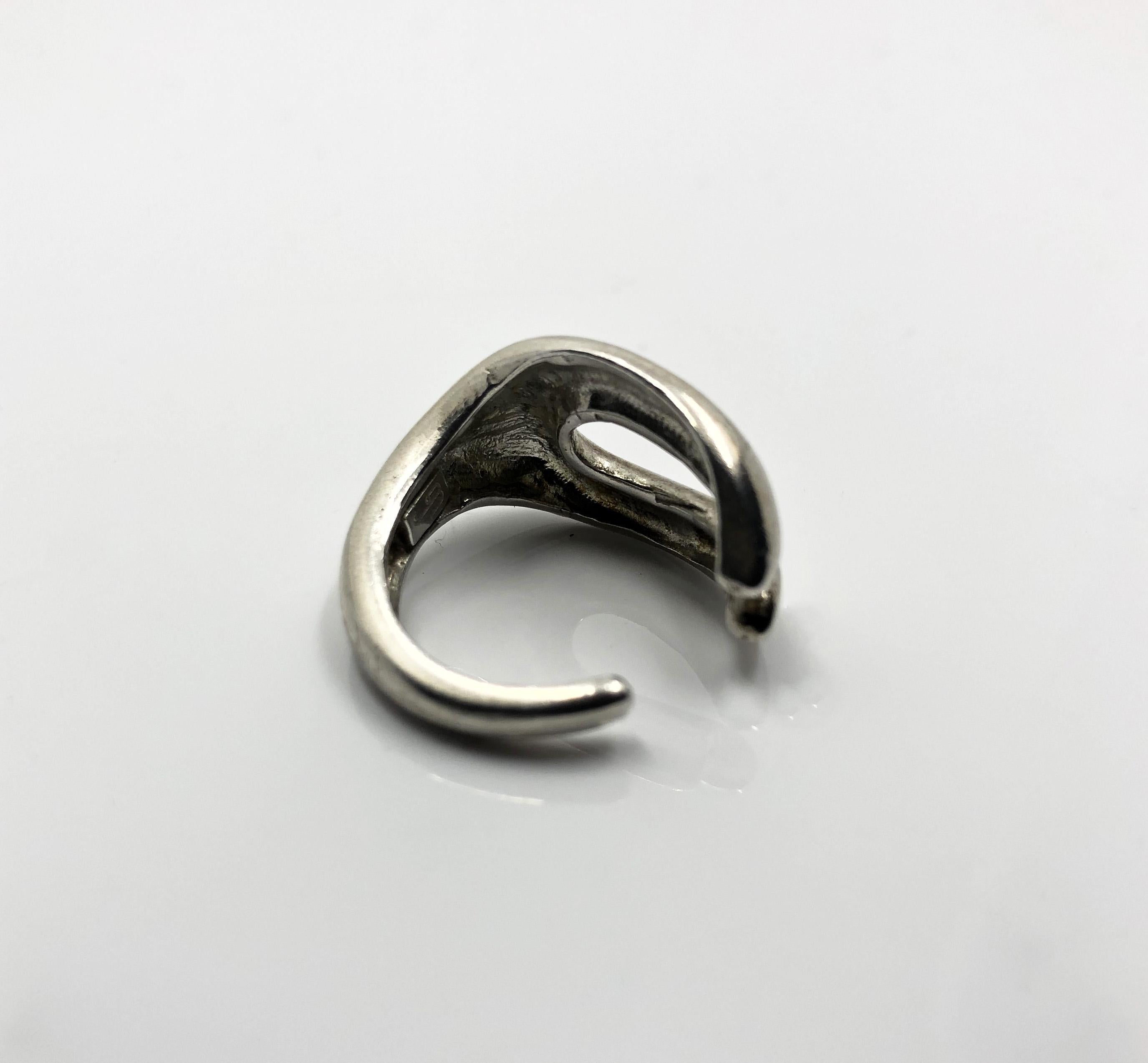 Contemporary Giulia Barela Fine Silver Hepworth Ring For Sale