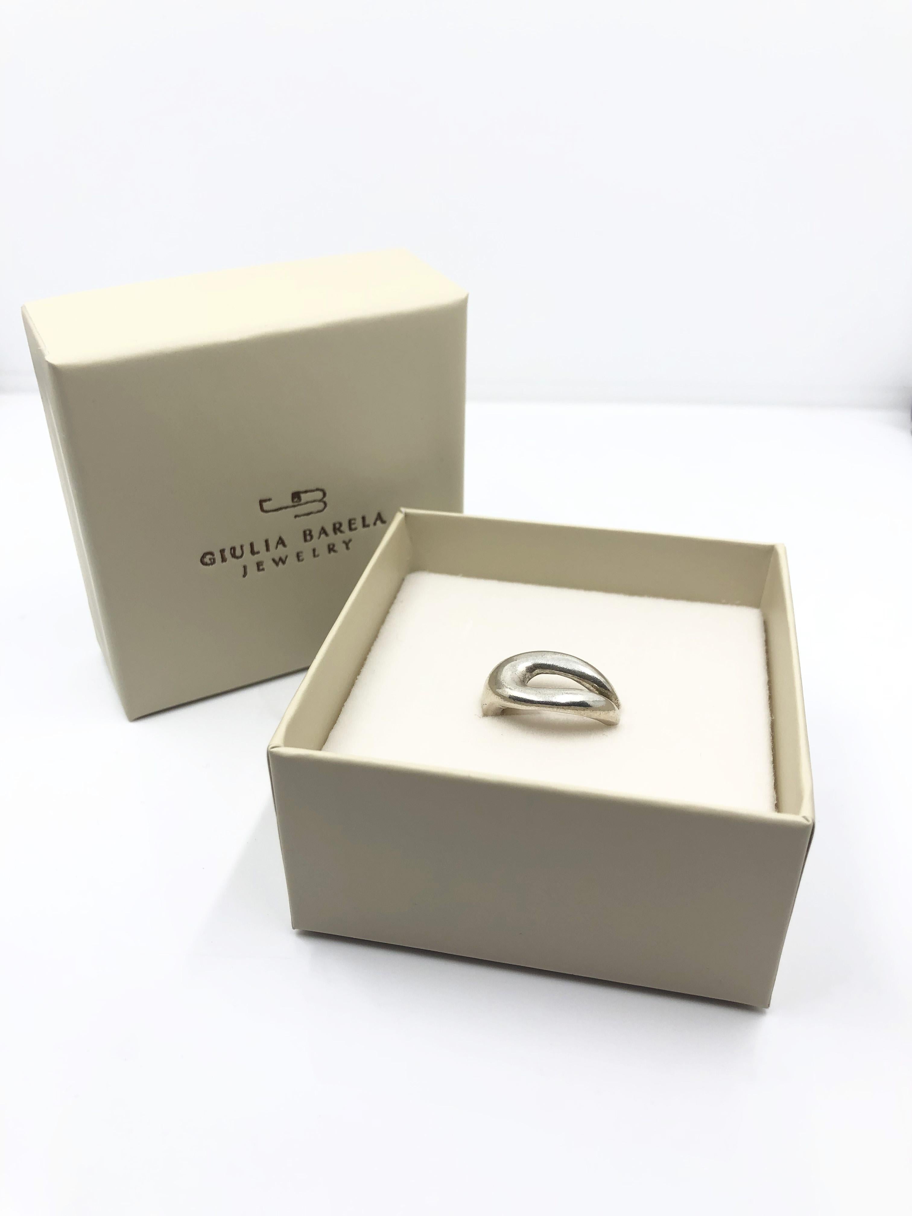 Giulia Barela Fine Silver Hepworth Ring In New Condition For Sale In Rome, IT