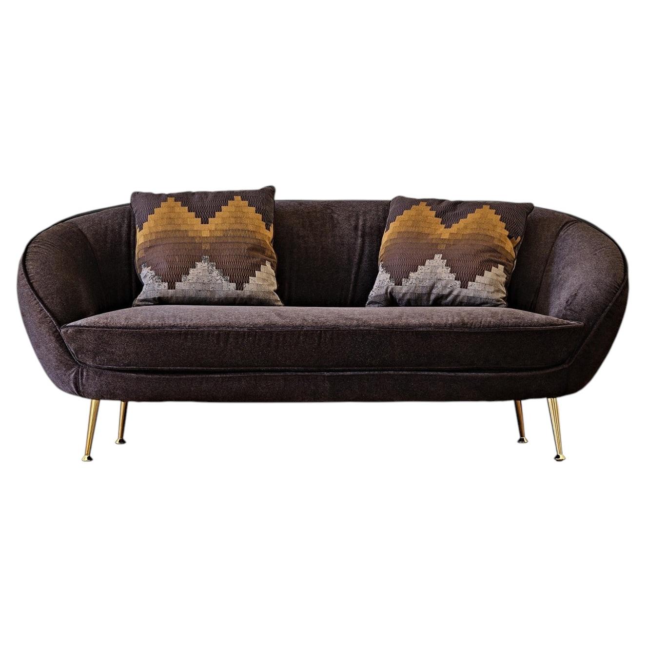 Giulia Gray Fabric Sofa For Sale