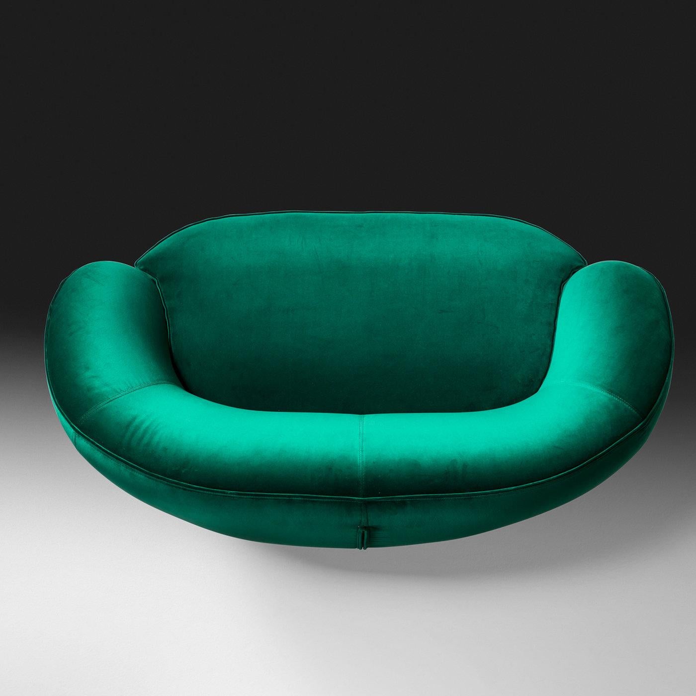 Italian Giulia Green Sofa For Sale