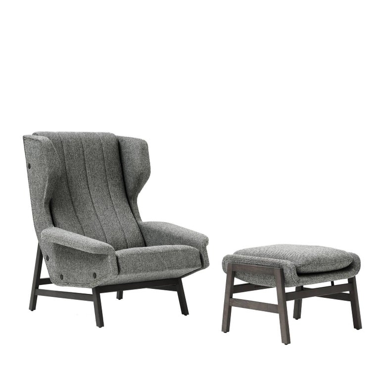 Giulia Grey Accent Chair by Gianfranco Frattini For Sale at 1stdibs