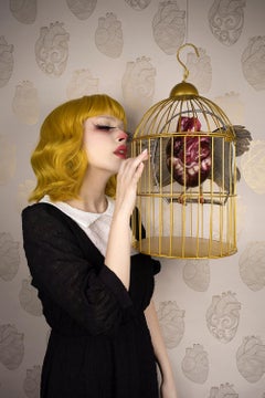 "Heart in a Cage" Color Photography, Giclée Fuji Metallic Paper Dibond Mounted