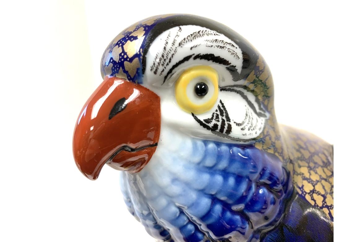 Giulia Mangani 24K Gold Embellished Porcelain Parrot For Sale 3