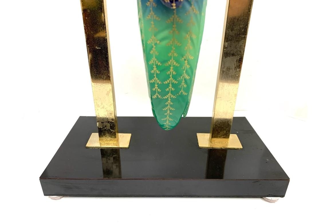 Giulia Mangani 24K Gold Embellished Porcelain Parrot In Fair Condition For Sale In Bridgeport, CT