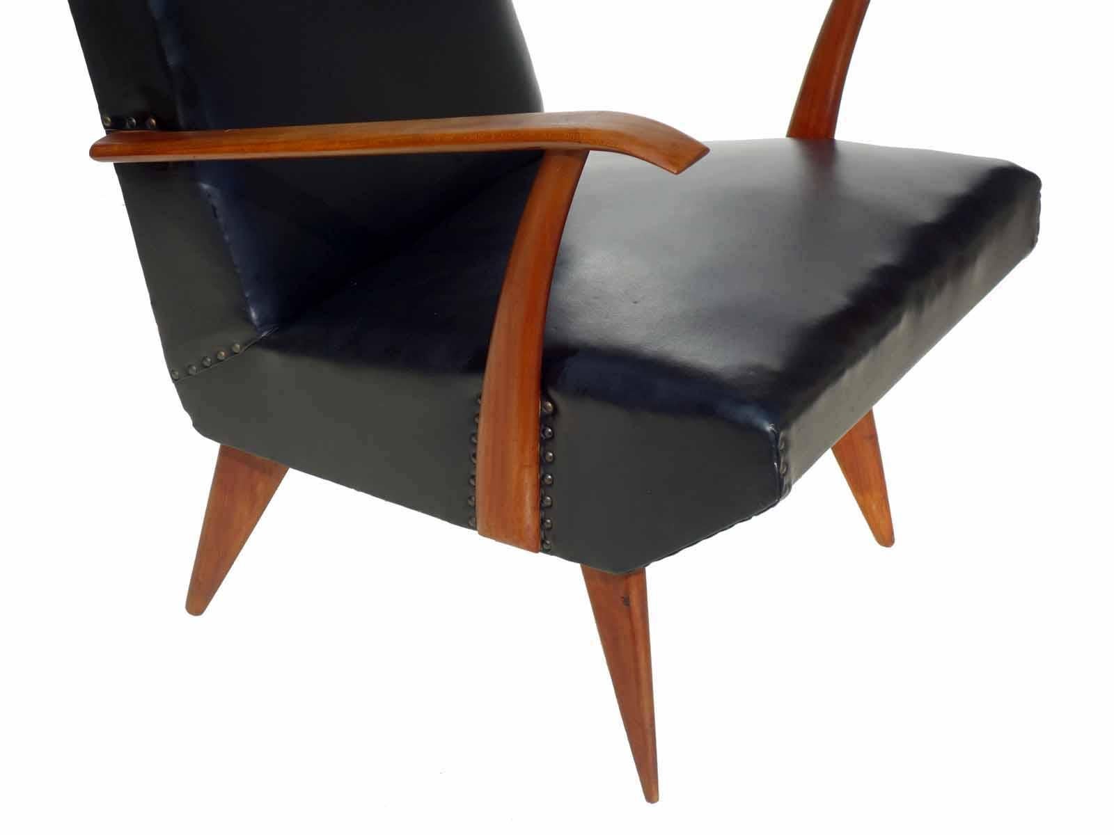 Paire de fauteuils de design italien Giulia Vernonesi des années 1950, milieu du siècle dernier Excellent état - En vente à Brescia, IT
