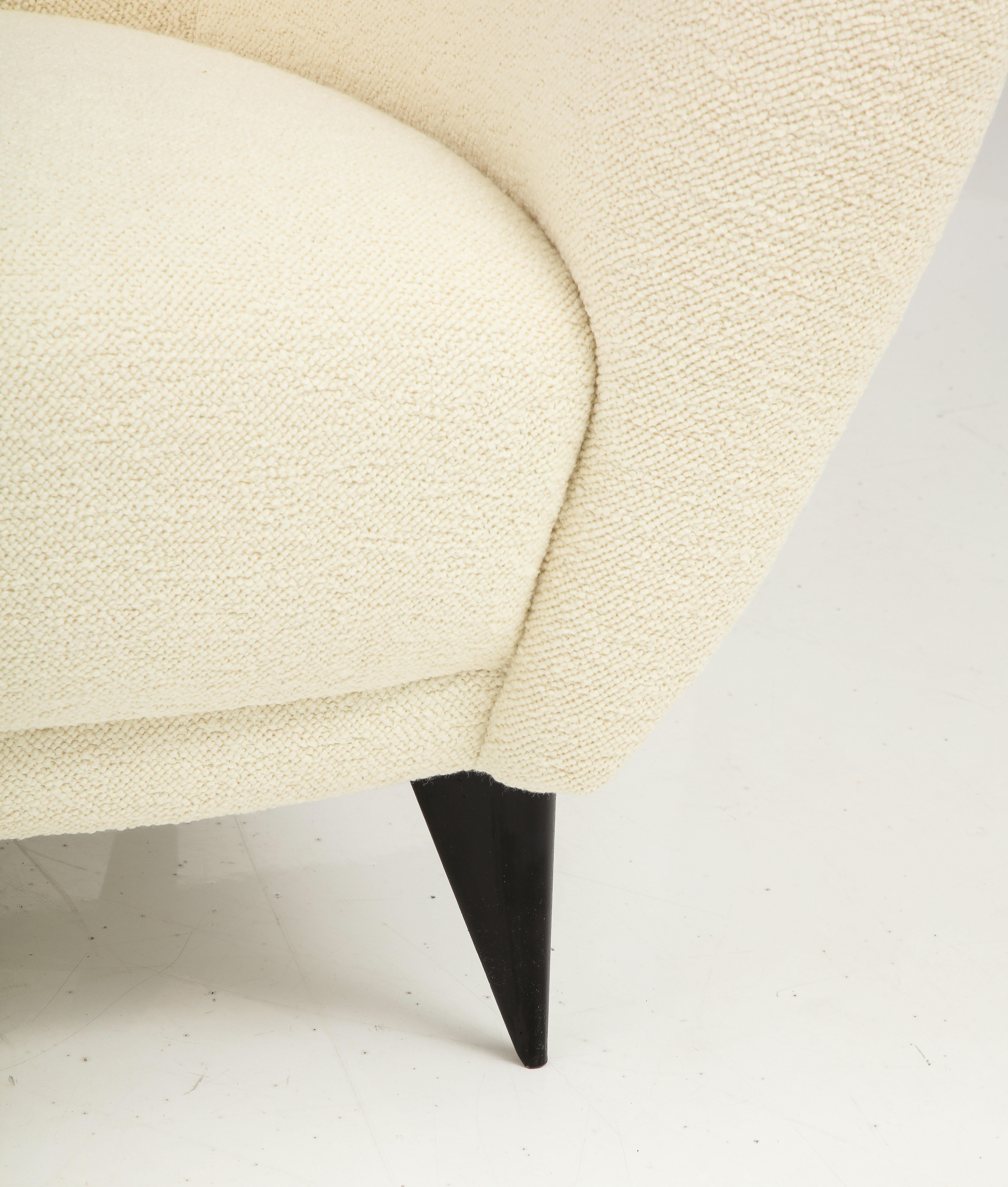 Mid-Century Modern Giulia Veronesi for ISA Bergamo Pair of  'Perla' Armchairs / Lounge Chairs  For Sale
