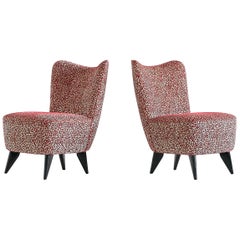 Giulia Veronesi Pair of 'Perla' Slipper Chairs, ISA Bergamo, Italy, 1950s