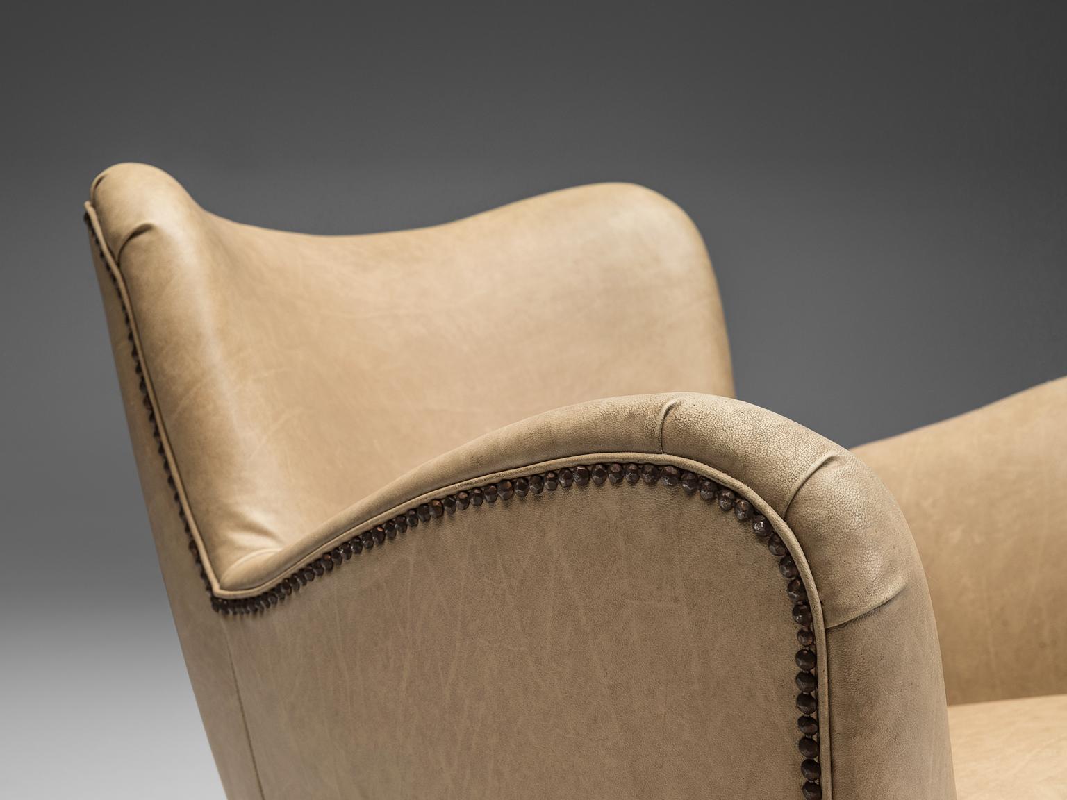 Leather Giulia Veronesi 'Perla' Armchair