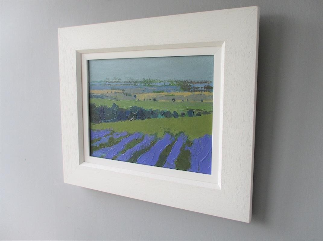 Lavender View - Painting by Giuliana Lazzerini
