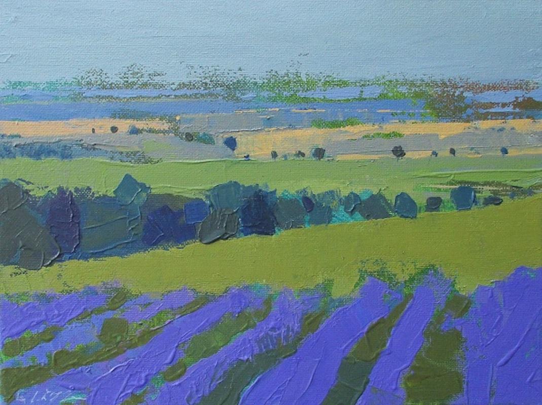 Giuliana Lazzerini Landscape Painting - Lavender View