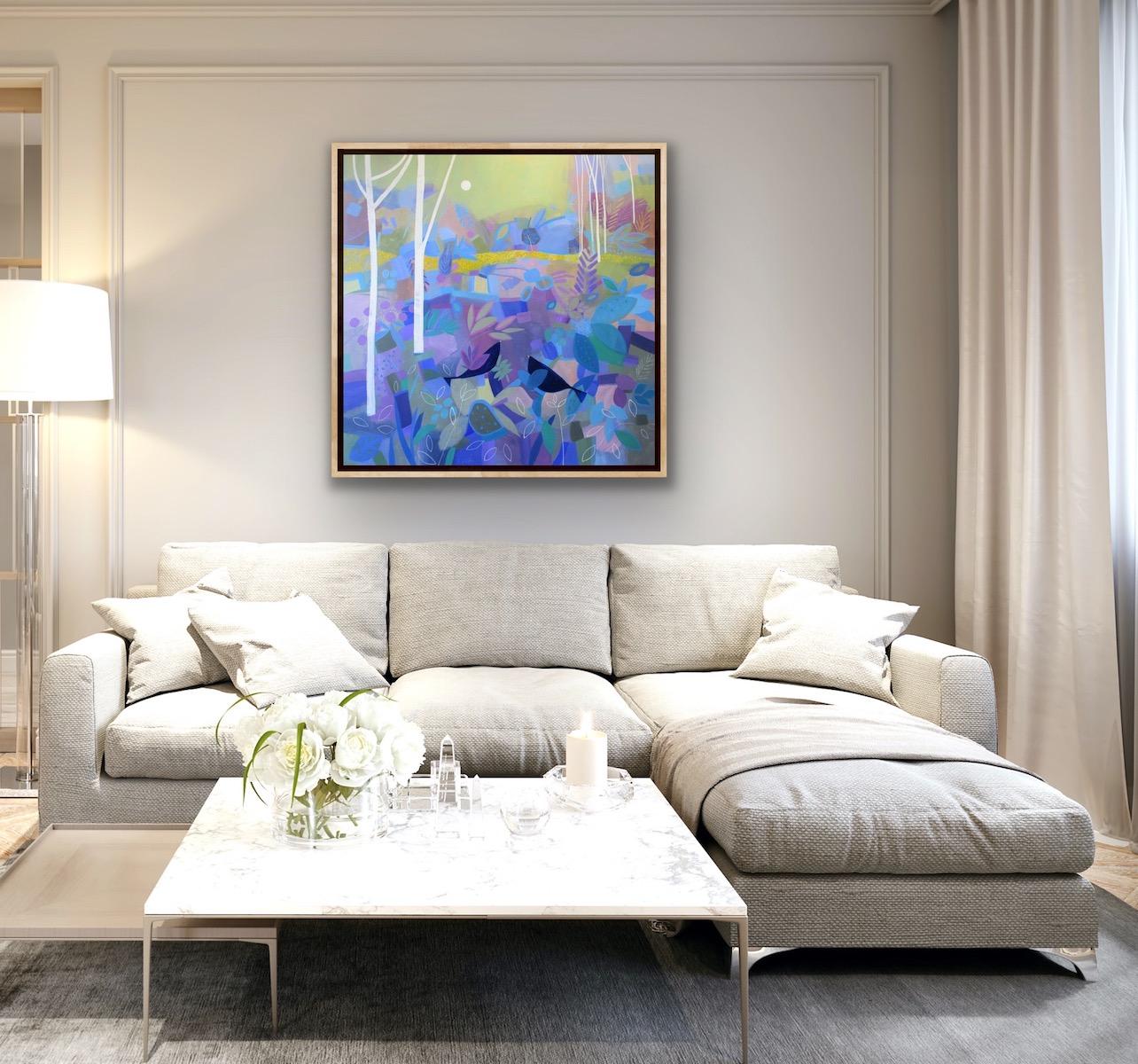 Secret Garden, Bright abstract painting, Geometric Abstract Italian Style Art For Sale 2