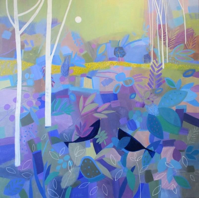 Abstract Painting Giuliana Lazzerini - Jardin secret, peinture abstraite et géométrique de style italien