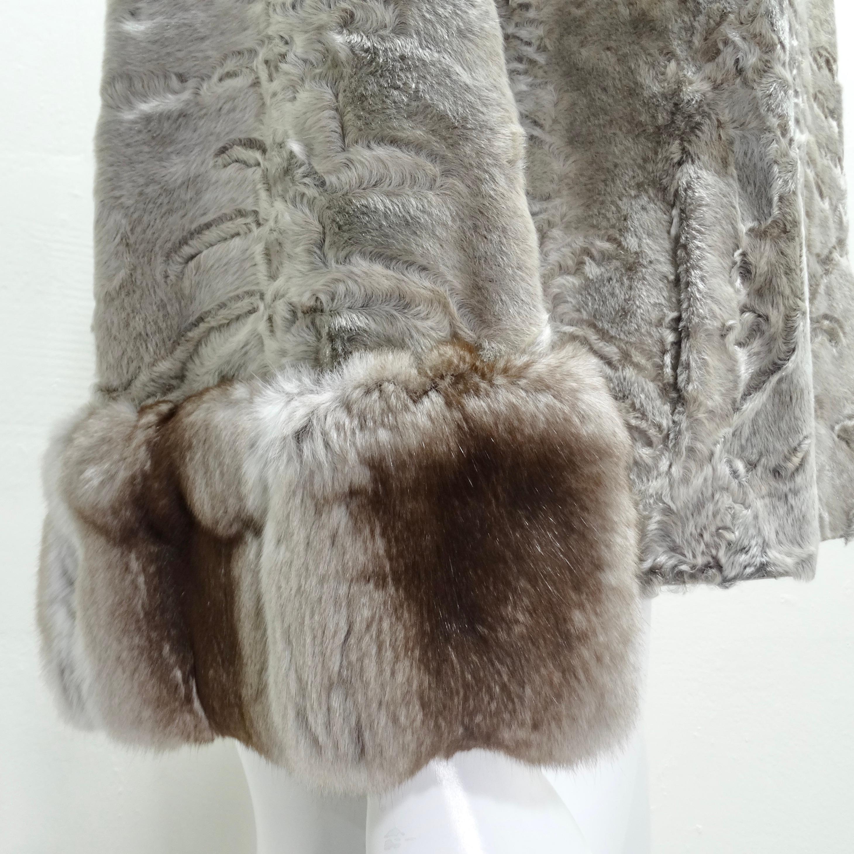 Women's or Men's Giuliana Teso 1980s Chinchilla & Lamb Fur Jacket For Sale