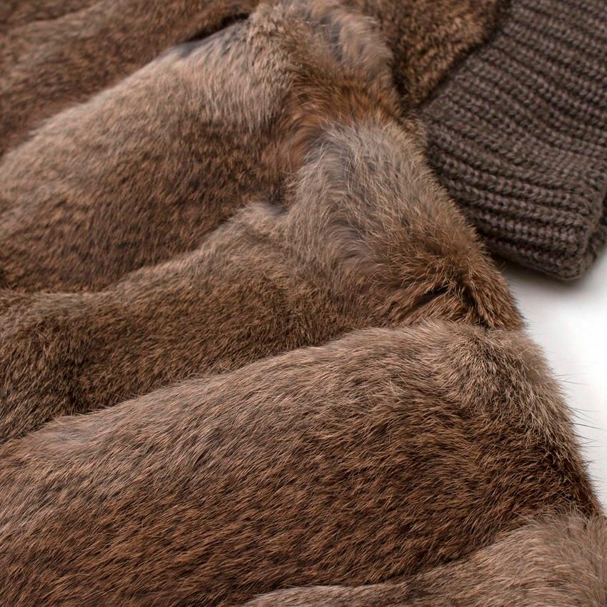 Giuliana Teso Rabbit Fur Coat - Size US 6 In Excellent Condition For Sale In London, GB