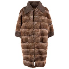 Giuliana Teso Rabbit Fur Coat - Size US 6