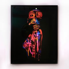 «JM Basquiat-GB1 » Photographie (FRAMÉE) 50" x 40" pouces Ed. of 8 par Giuliano Bekor
