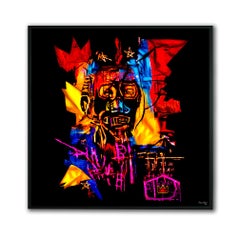"JM Basquiat-GB3" Photography (FRAMED) 48" x 48" inch Ed. 1/8 by Giuliano Bekor
